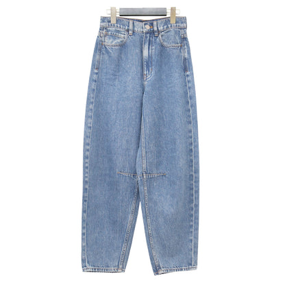 25春夏 リラックス デニム ドロップカーブ パンツ / RELAXED DENIM DROP CURVE PNT D A フルレングス コクーン ステッチ コットン ウォッシャブル