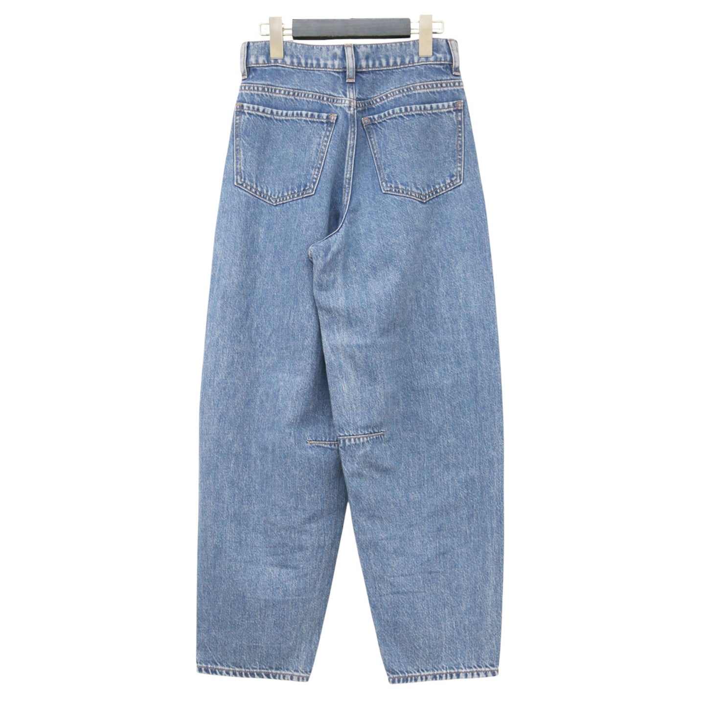 25春夏 リラックス デニム ドロップカーブ パンツ / RELAXED DENIM DROP CURVE PNT D A フルレングス コクーン ステッチ コットン ウォッシャブル