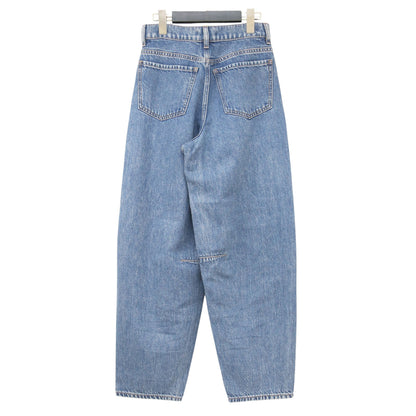 25春夏 リラックス デニム ドロップカーブ パンツ / RELAXED DENIM DROP CURVE PNT D A フルレングス コクーン ステッチ コットン ウォッシャブル