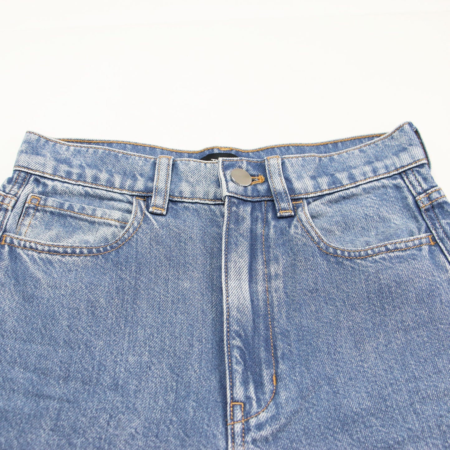 25春夏 リラックス デニム ドロップカーブ パンツ / RELAXED DENIM DROP CURVE PNT D A フルレングス コクーン ステッチ コットン ウォッシャブル