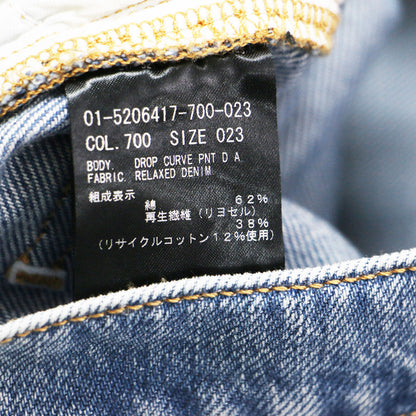 25春夏 リラックス デニム ドロップカーブ パンツ / RELAXED DENIM DROP CURVE PNT D A フルレングス コクーン ステッチ コットン ウォッシャブル