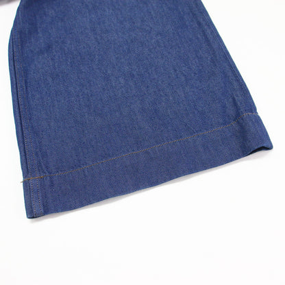 25秋冬 リラックス デニム Aラインパンツ / Relaxed Denim Aline Pant フルレングス ワイド サイドループ 折り返し コットン