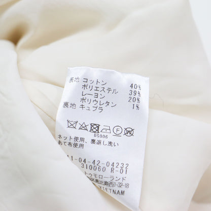 24春夏 ライトスラブツイード サスペンダー ワイドパンツ / センタープレス Aライン タック フレア