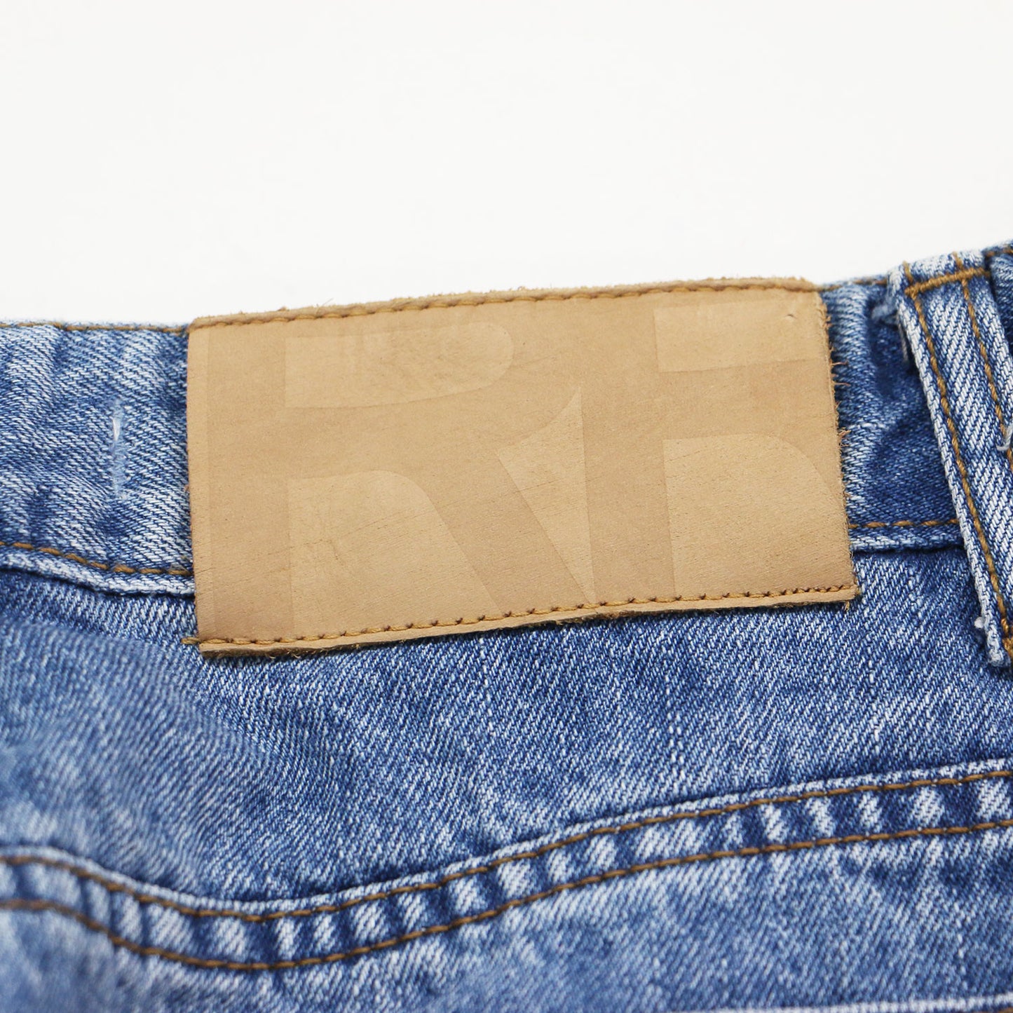 510 カーブド デニムパンツ / CURVED DENIM フルレングス ロング丈 バレル ワイド タック ウォッシュ加工 コットン