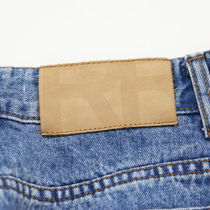 510 カーブド デニムパンツ / CURVED DENIM フルレングス ロング丈 バレル ワイド タック ウォッシュ加工 コットン