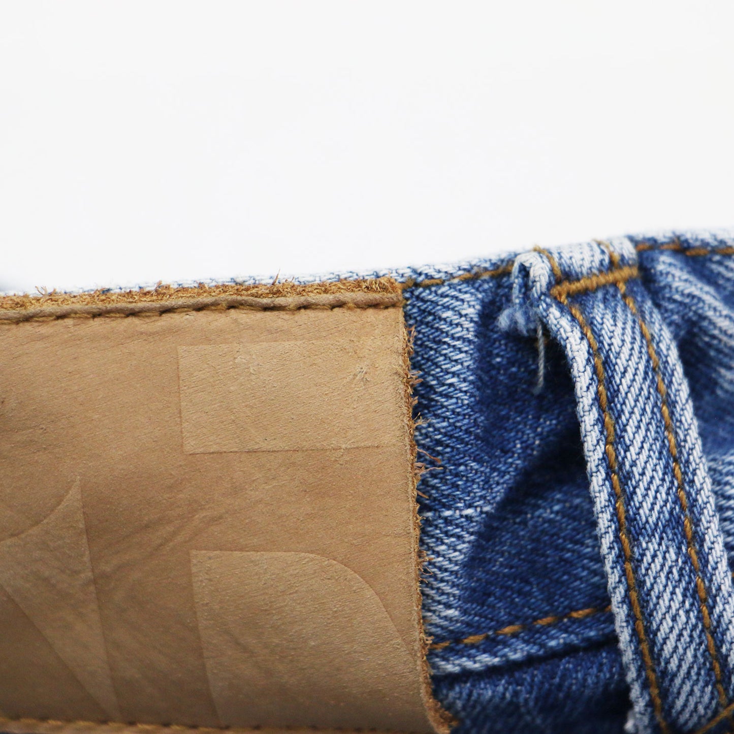 510 カーブド デニムパンツ / CURVED DENIM フルレングス ロング丈 バレル ワイド タック ウォッシュ加工 コットン