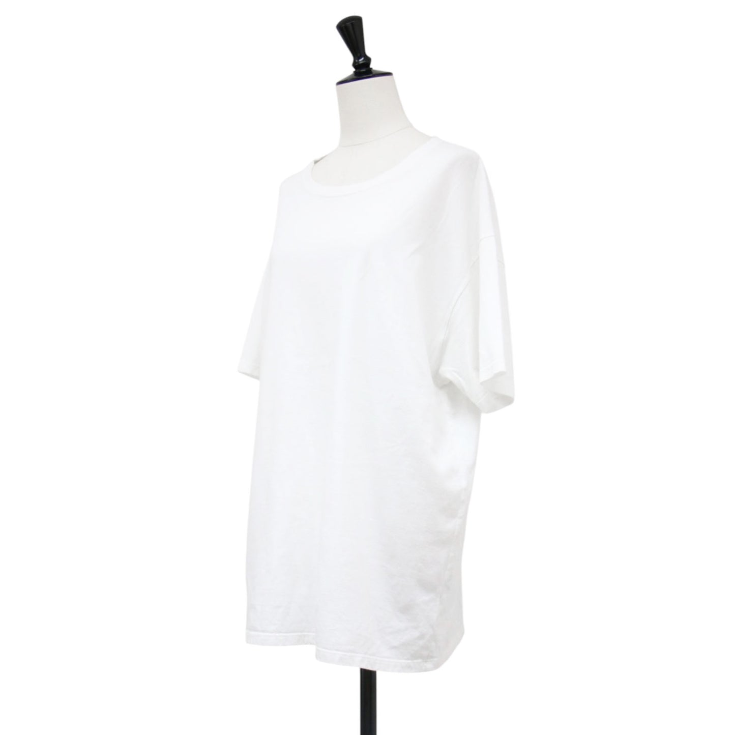 クルーネック Tシャツ / プルオーバー ミドル丈 半袖 ドロップショルダー コットン