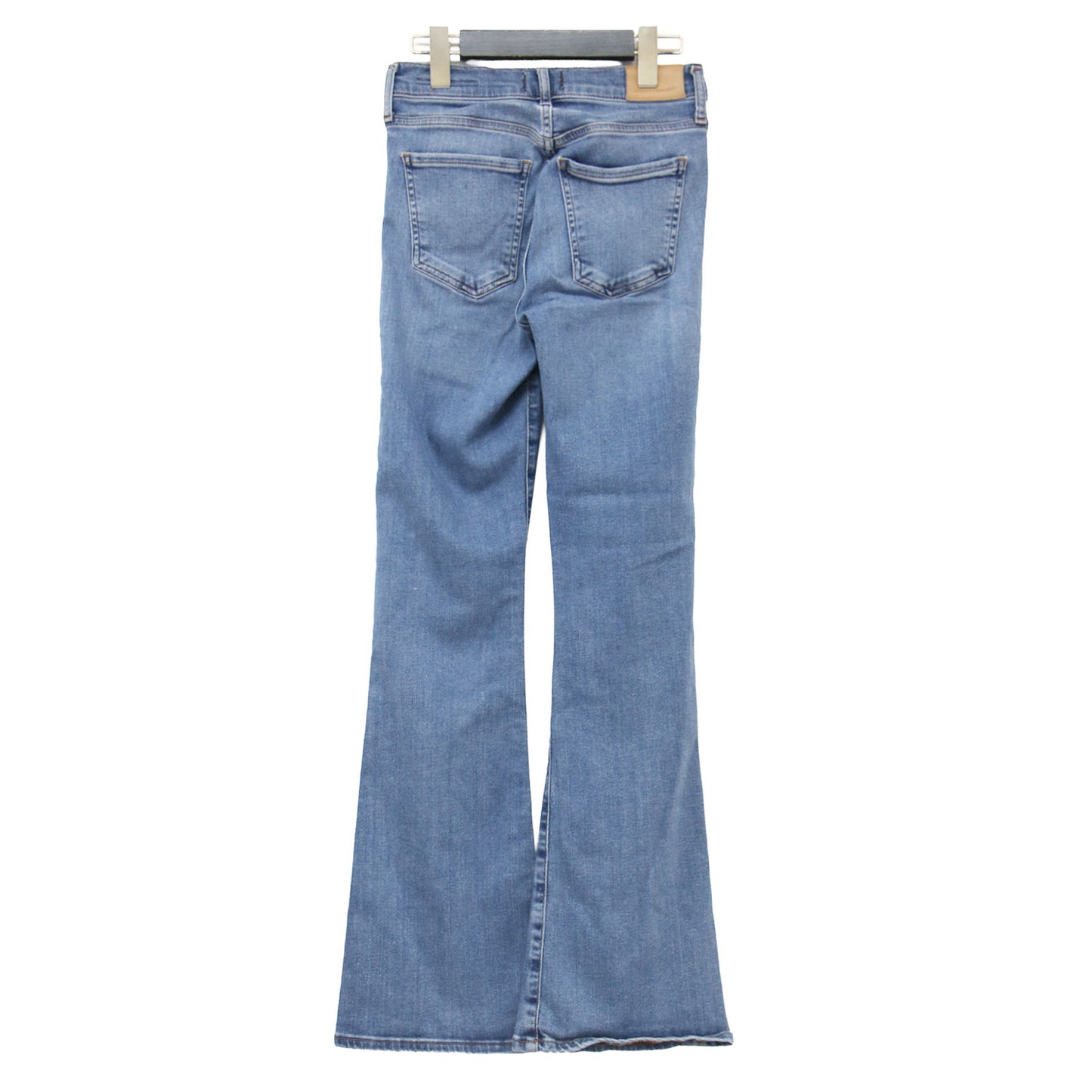 23春夏 ブーツカット デニム / EMANNUELLE BOOTCUT フルレングス ストレッチ レザーパッチ コットン