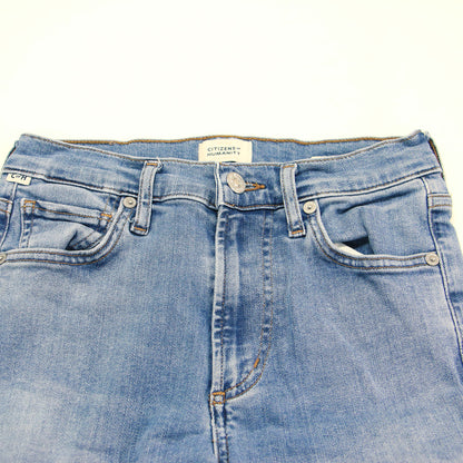 23春夏 ブーツカット デニム / EMANNUELLE BOOTCUT フルレングス ストレッチ レザーパッチ コットン