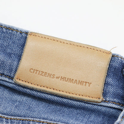 23春夏 ブーツカット デニム / EMANNUELLE BOOTCUT フルレングス ストレッチ レザーパッチ コットン