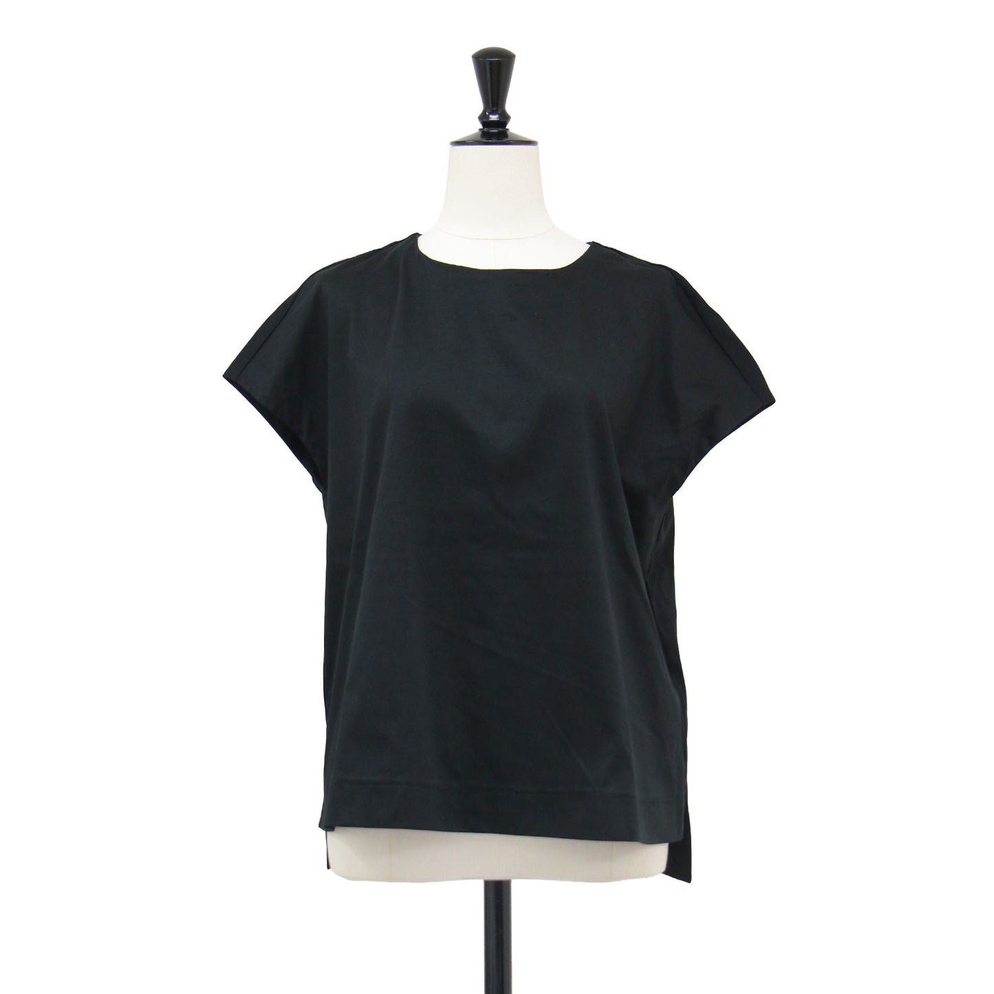 コットン フレンチスリーブ カットソー / COTTON INTERLOCK2 / LIBIL プルオーバー クルーネック スリット