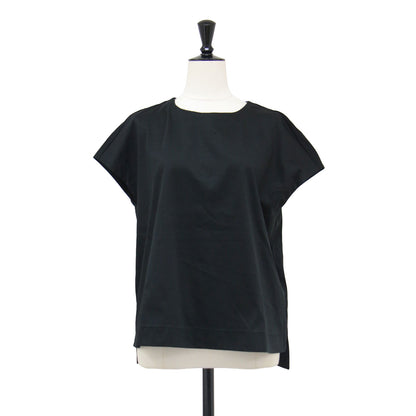 コットン フレンチスリーブ カットソー / COTTON INTERLOCK2 / LIBIL プルオーバー クルーネック スリット