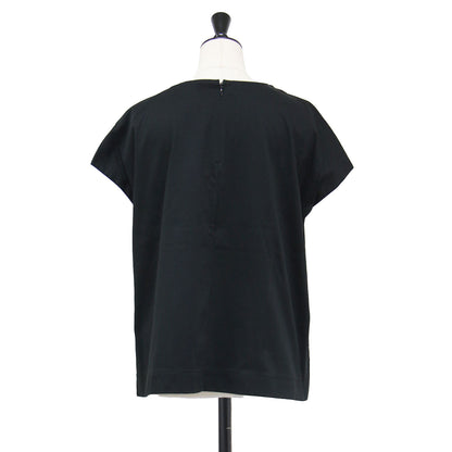 コットン フレンチスリーブ カットソー / COTTON INTERLOCK2 / LIBIL プルオーバー クルーネック スリット
