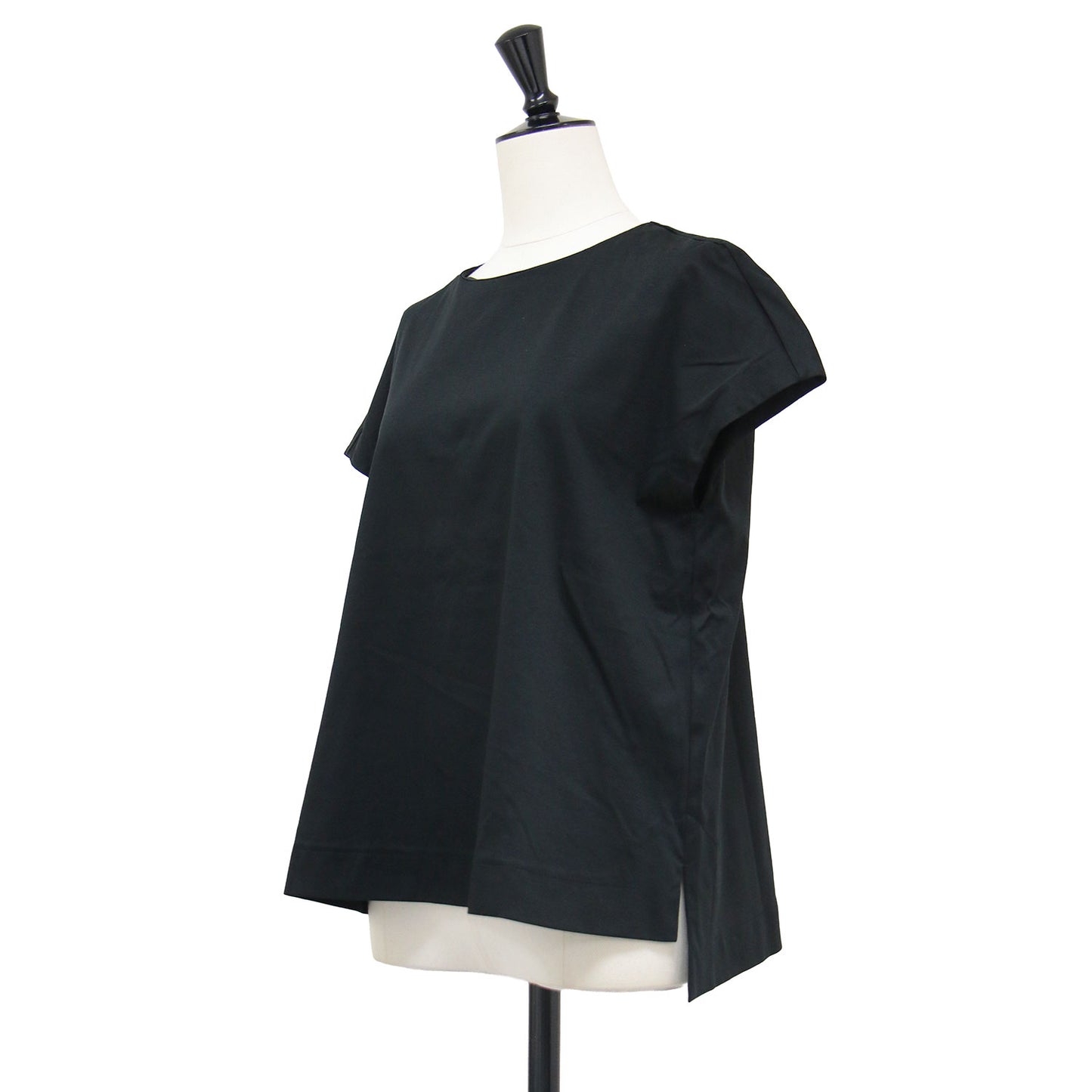 コットン フレンチスリーブ カットソー / COTTON INTERLOCK2 / LIBIL プルオーバー クルーネック スリット