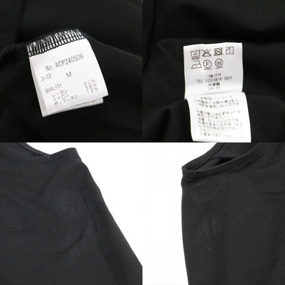 24春夏 ストレッチカノコ バックタック カットソー / プルオーバー ノースリーブ ラウンドネック Aライン フレア ブランドロゴ 刺繍 ウォッシャブル