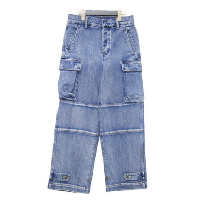 23春夏 5 1/2 カーゴ ライン デニム / CARGO-LINE DENIM フルレングス ボタンフライ ダブルニー コットン ウォッシャブル