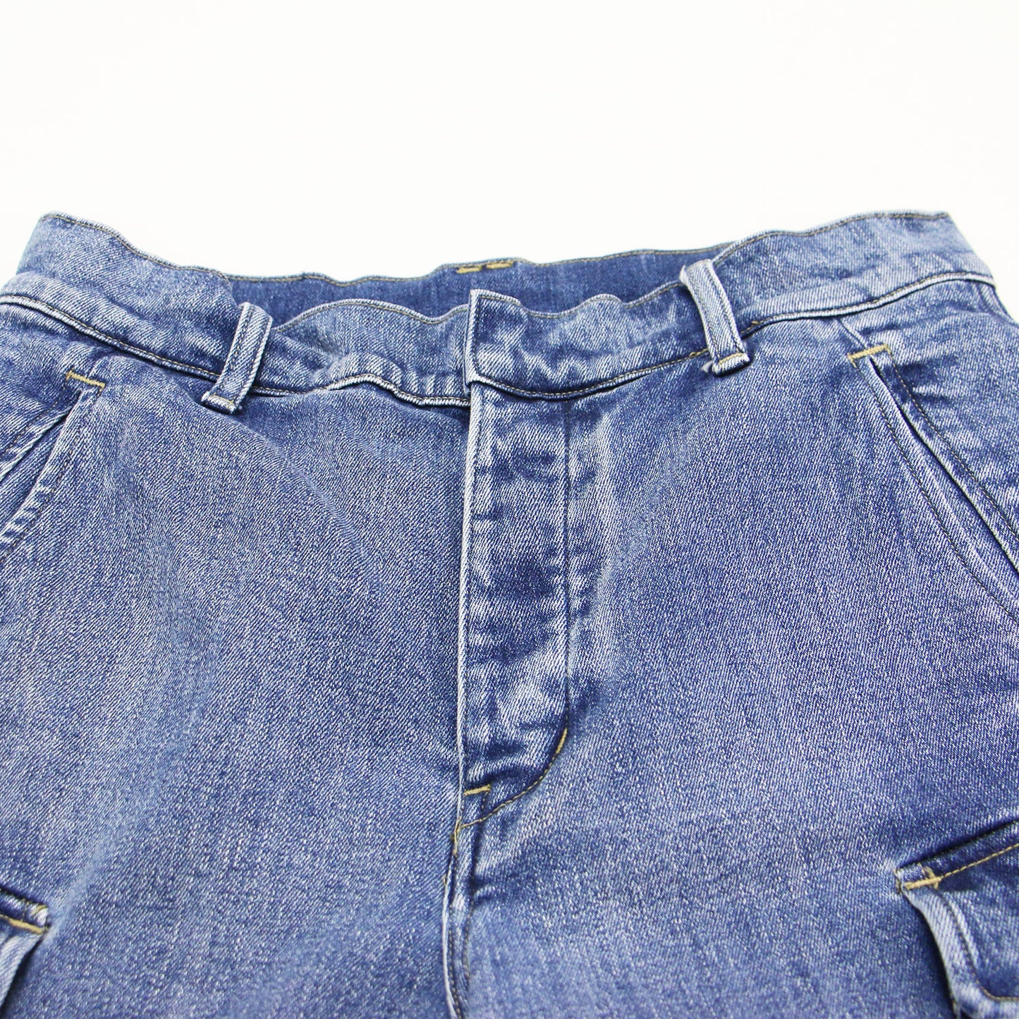 23春夏 5 1/2 カーゴ ライン デニム / CARGO-LINE DENIM フルレングス ボタンフライ ダブルニー コットン ウォッシャブル