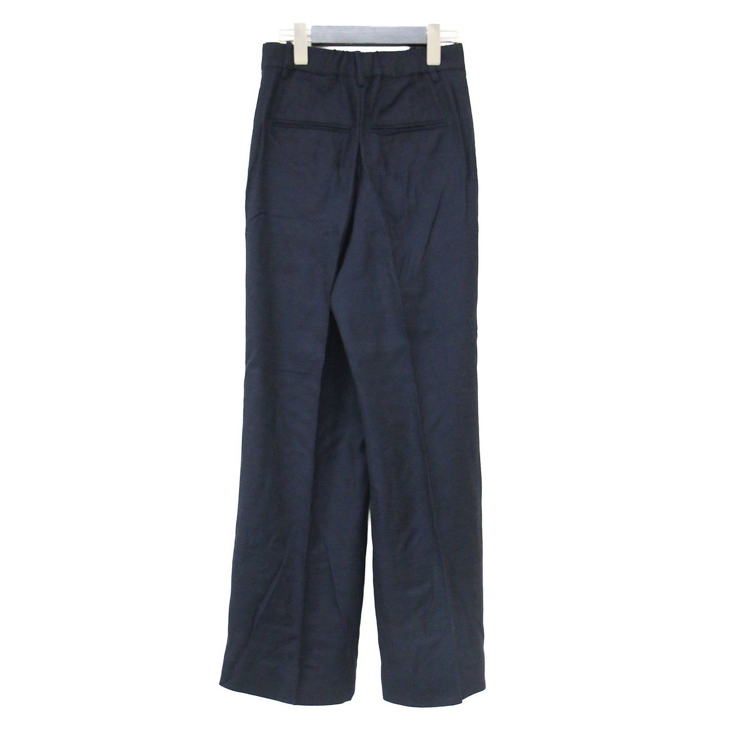 25春夏 ウォッシャブル リネン混 ハイウエストパンツ / washable linen フルレングス スラックス ウエストゴム センタープレス