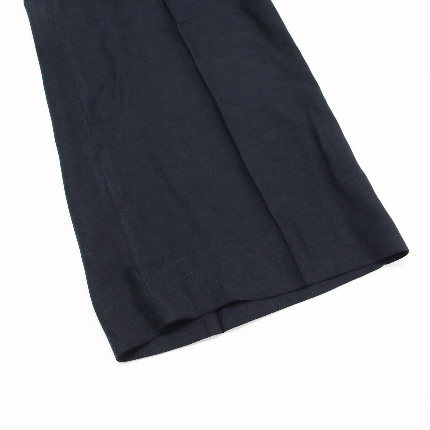25春夏 ウォッシャブル リネン混 ハイウエストパンツ / washable linen フルレングス スラックス ウエストゴム センタープレス