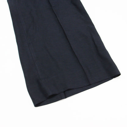 25春夏 ウォッシャブル リネン混 ハイウエストパンツ / washable linen フルレングス スラックス ウエストゴム センタープレス