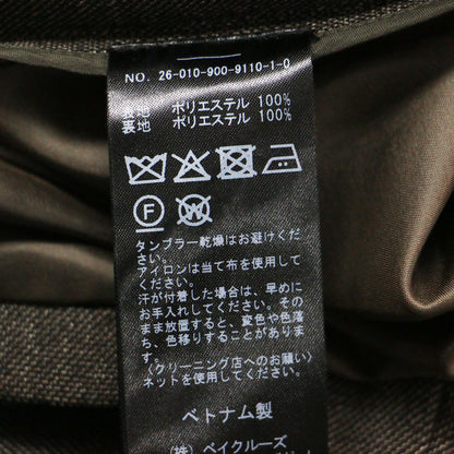26春夏 シャークツイード ノーカラー ジャケット / 長袖 ミドル丈 2B シングル センターベンツ フラップポケット