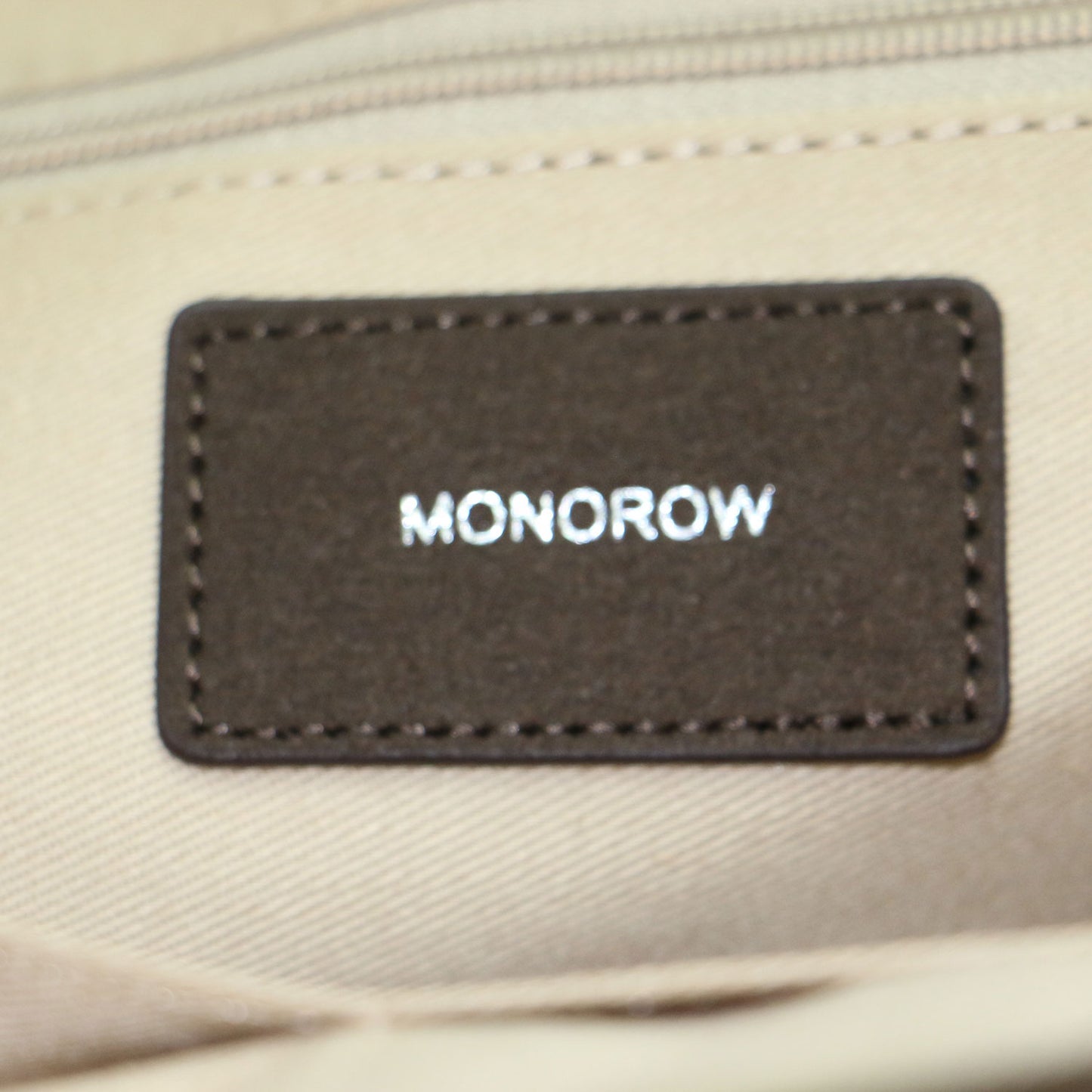 ブラン ラージ スエード チョコ ハンドバッグ / BLANC LARGE SUEDE CHOCO トートバッグ 台形 ショルダー ベルト ブランドロゴ 箔押し