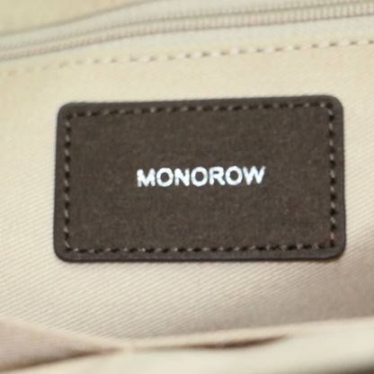 ブラン ラージ スエード チョコ ハンドバッグ / BLANC LARGE SUEDE CHOCO トートバッグ 台形 ショルダー ベルト ブランドロゴ 箔押し