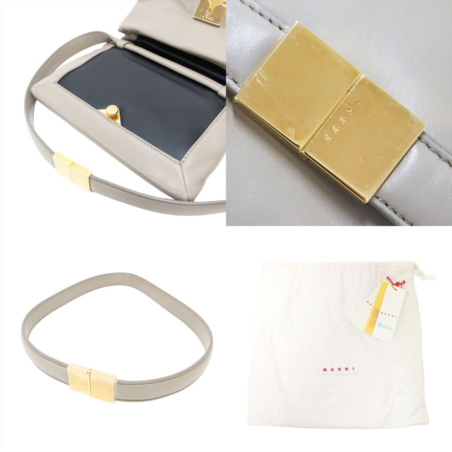 プリズマ バッグ スモール / PRISMA BAG SMALL ポシェット スクエア型 ショルダー クロスボディ 2WAY ブランドロゴ 箔押し レザー