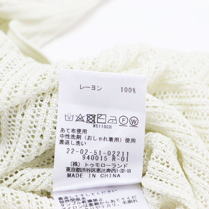 25春夏 マットレーヨン キャミソール / プルオーバー Uネック ノースリーブ 透かし編み アイレット柄 ニット ウォッシャブル