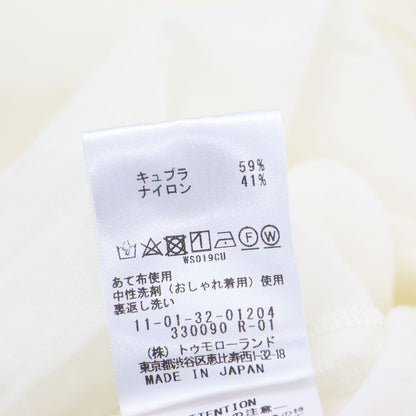 23春夏 ブライトローン ダブルポケットシャツブラウス / プルオーバー 羽織り 長袖 ドロップショルダー シアー ヘムライン バックヨーク ウォッシャブル