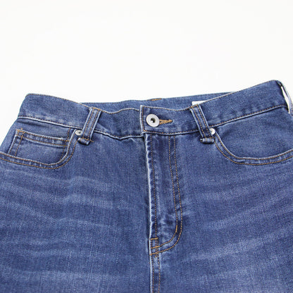 25春夏 スリム フレア デニムパンツ / 5ポケット カットオフ ストレッチ コットン