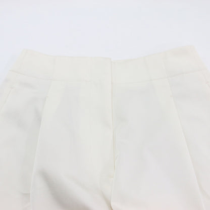 タックキュロット / ガウチョパンツ クロップド丈 Aライン 光沢 ウォッシャブル