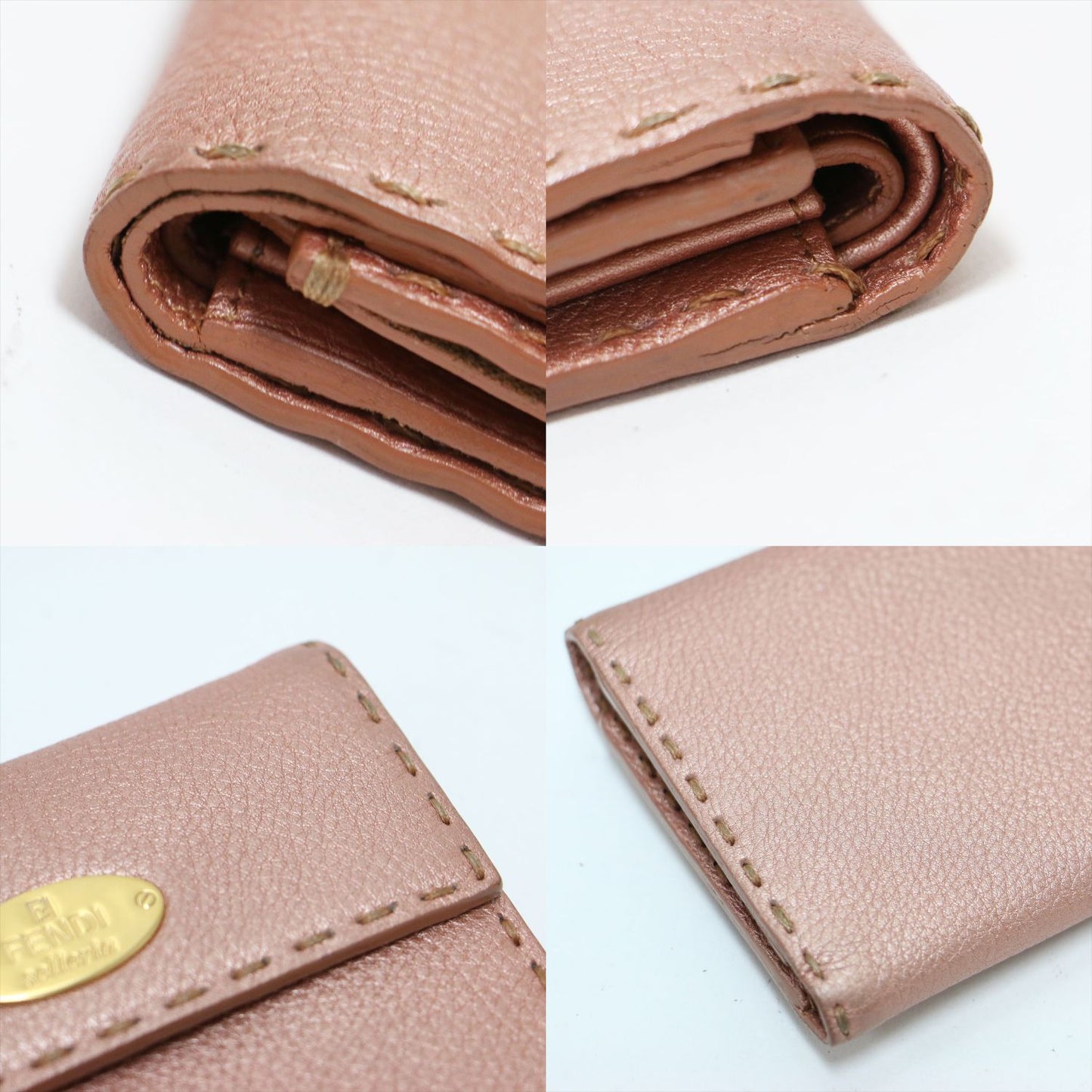 セレリア レザー ミニ ウォレット / selleria 三つ折り財布 ステッチ