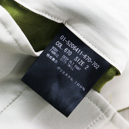 25春夏 センタープレス ワイドパンツ / City Twill Deep Pleated Pant ストレート タック プリーツ