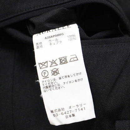 25秋冬 ライトウールマックス ギャバジン ツータックスラックス / ワイド センタープレス ハイウエスト