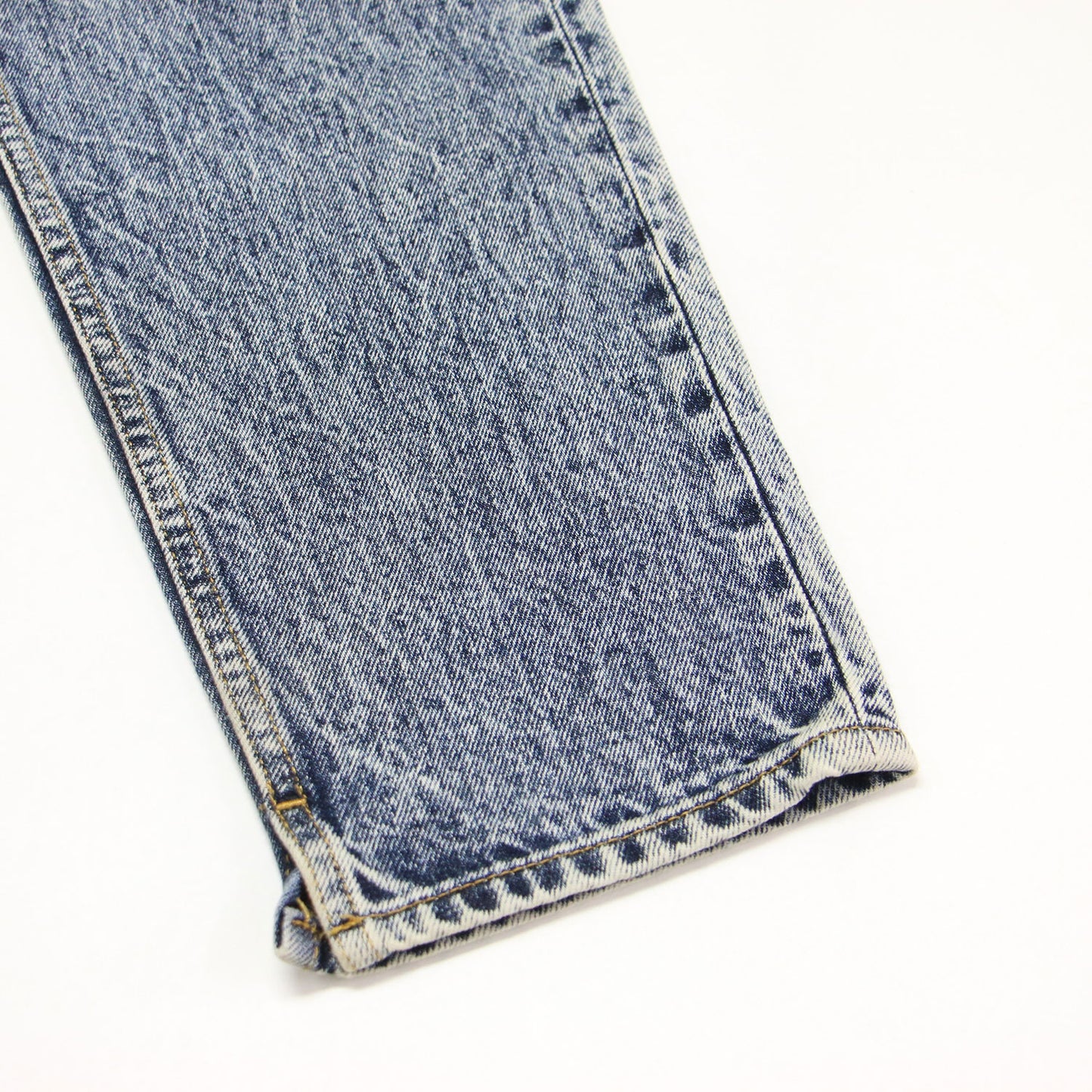 ベルテッドデニムパンツ / Belted Denim Pants フルレングス テーパード ベルト付き コットン ウォッシャブル