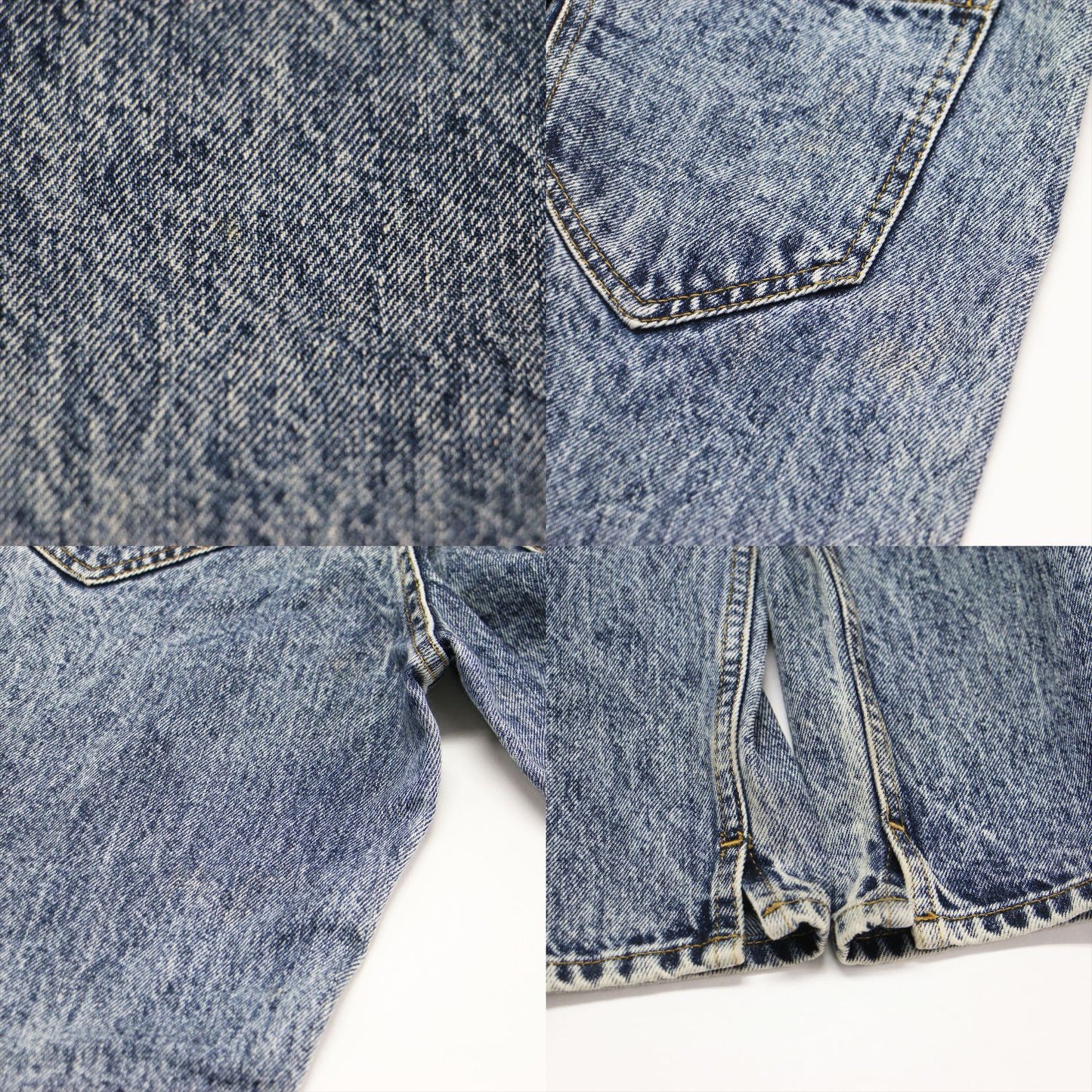 ベルテッドデニムパンツ / Belted Denim Pants フルレングス テーパード ベルト付き コットン ウォッシャブル