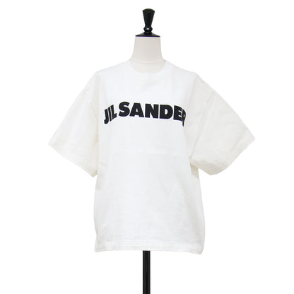ロゴプリント Tシャツ / プルオーバー ラウンドネック 半袖 ドロップショルダー ブランドロゴ コットン ウォッシャブル