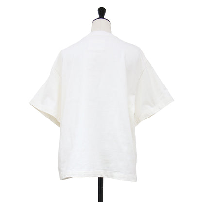 ロゴプリント Tシャツ / プルオーバー ラウンドネック 半袖 ドロップショルダー ブランドロゴ コットン ウォッシャブル