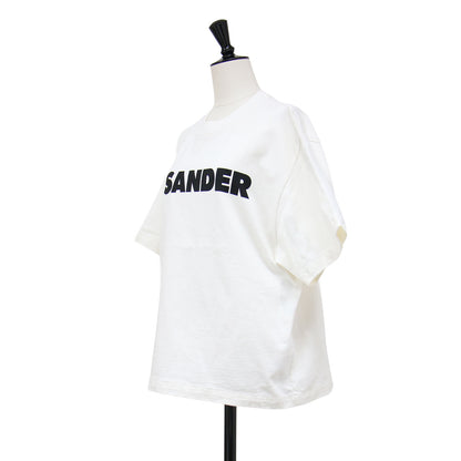 ロゴプリント Tシャツ / プルオーバー ラウンドネック 半袖 ドロップショルダー ブランドロゴ コットン ウォッシャブル