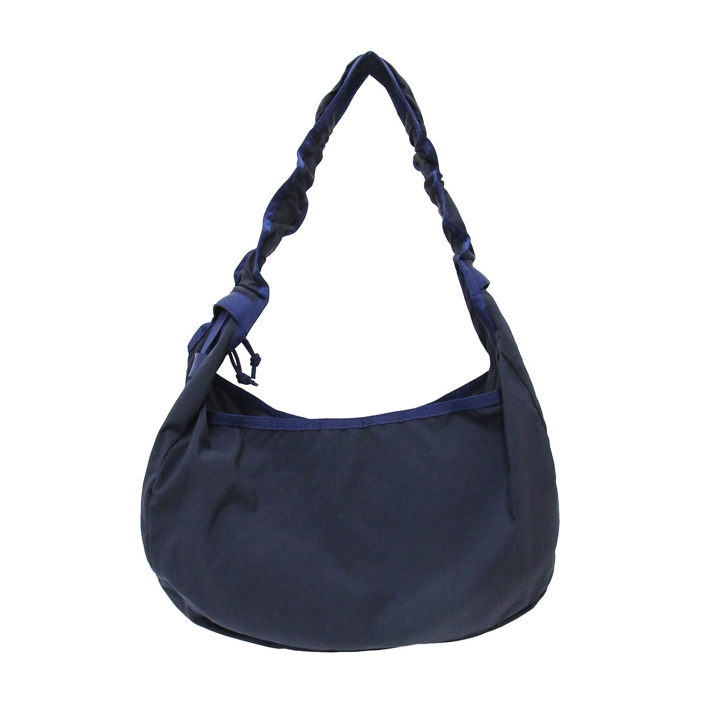 ショルダーバック / HOBO BAG WIDE クロスボディ 肩掛け ハーフムーン型 ブランドタグ アジャスター スナップボタン ステッチ ナイロン