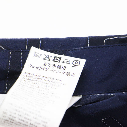 総柄 ミニ シャツワンピース / チュニック 長袖 膝丈 比翼ボタン