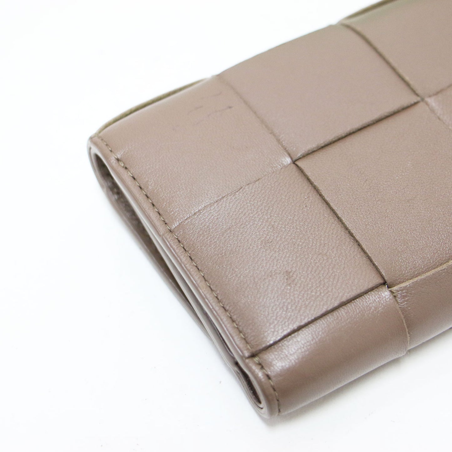 カセット 三つ折り ファスナーウォレット / 短財布 スナップボタン イントレチャートナッパレザー