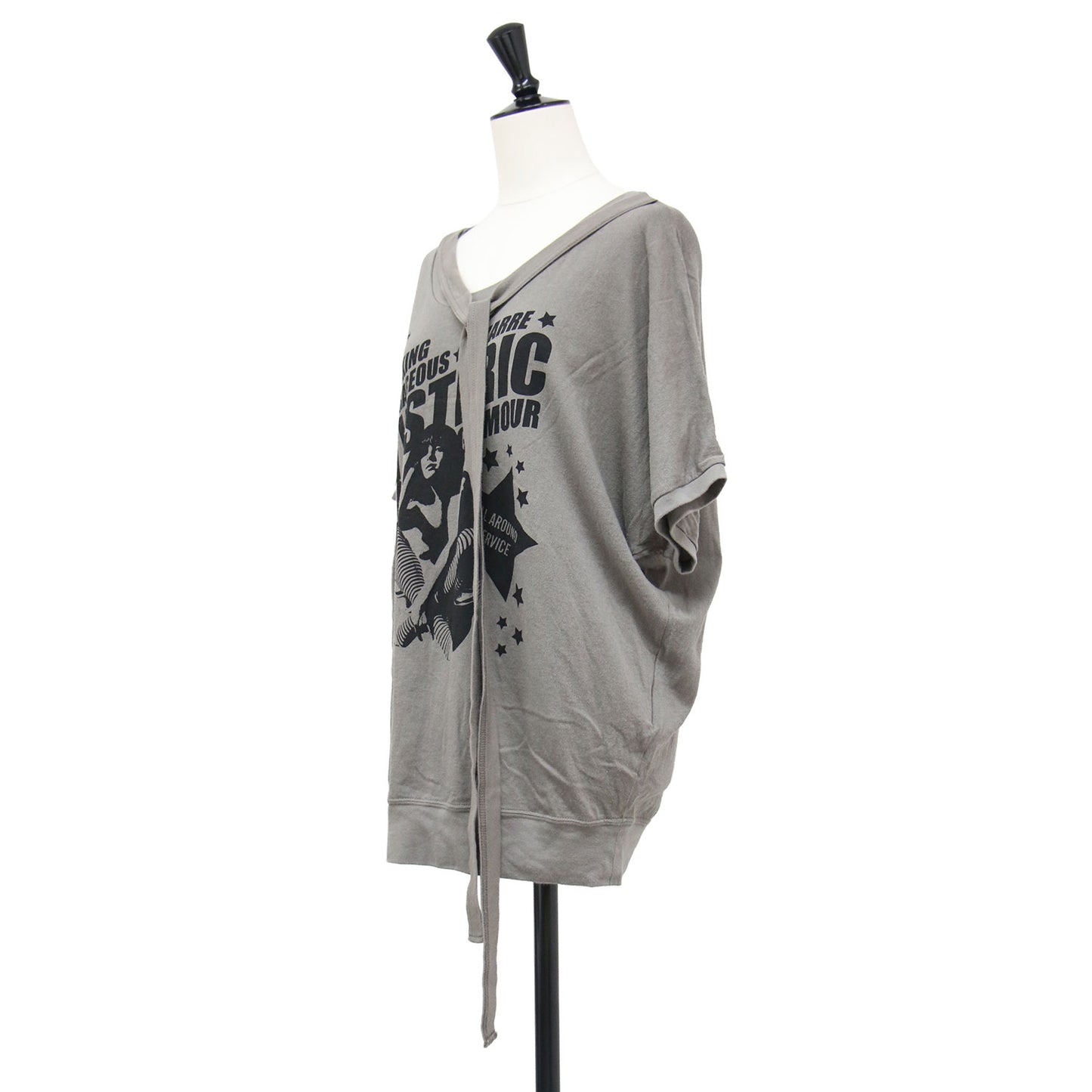26春夏 グッド タイム カミン Tシャツ/ HG GOOD TIME COMIN プルオーバー ラウンドネック 半袖 ボウタイ プリント グラフィック ロゴ コットン ウォッシャブル