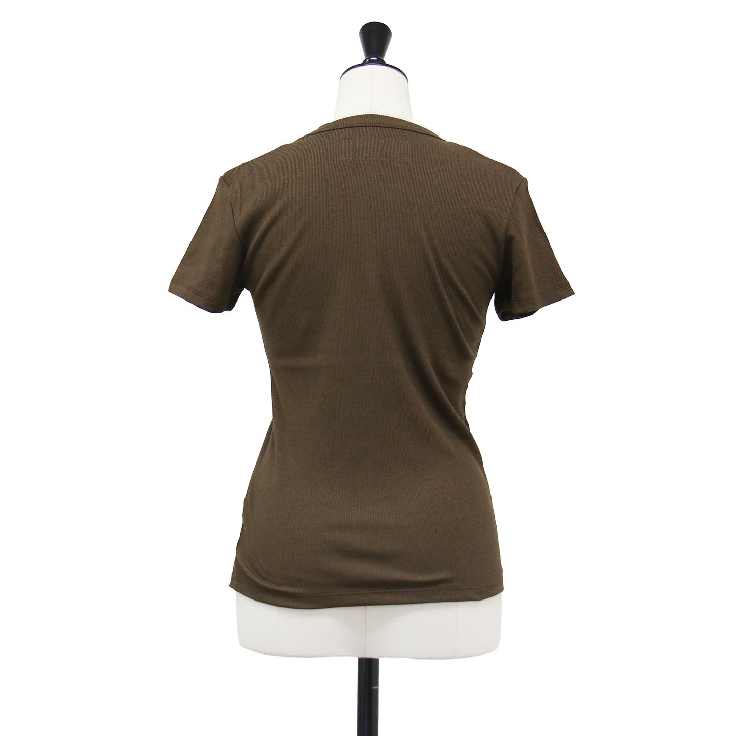 26春夏 コットン レーヨン リブ コンパクト Tシャツ / cotton rayon rib compact tee カットソー クルーネック 半袖