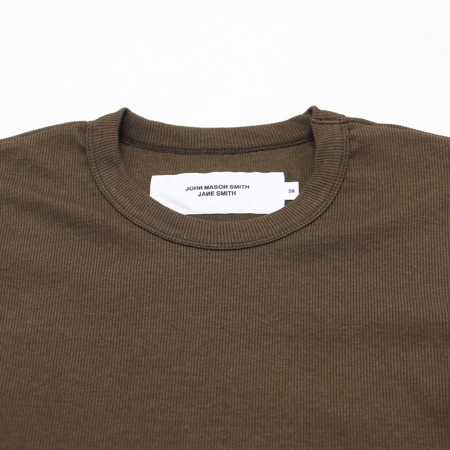 26春夏 コットン レーヨン リブ コンパクト Tシャツ / cotton rayon rib compact tee カットソー クルーネック 半袖