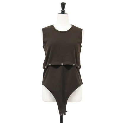 26春夏 コットン リブ セパレート ロンパー タンクトップ / COTTON RIB SEPARATE ROMPER TANK TOP	カットソー ノースリーブ クルーネック