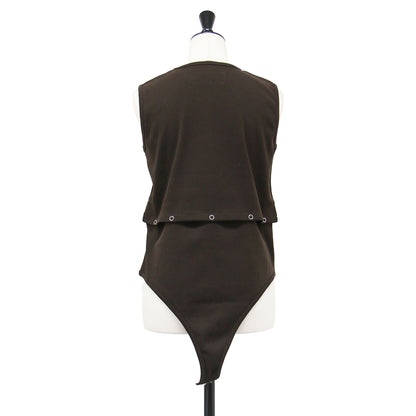 26春夏 コットン リブ セパレート ロンパー タンクトップ / COTTON RIB SEPARATE ROMPER TANK TOP	カットソー ノースリーブ クルーネック