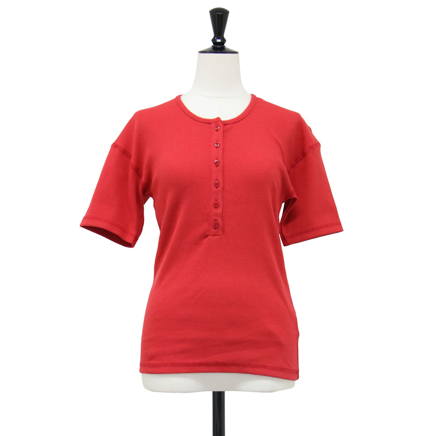26春夏 コットン リブ ヘンリーネック ショートスリーブ プルオーバー / COTTON RIB HENRY NECK SHORT SLEEVE PULLOVER カットソー Tシャツ 半袖