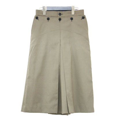 26春夏 ポリエステル ウール ワイドレッグ キュロット / T/W WIDE LEG CULOTTES パンツ タック Aライン